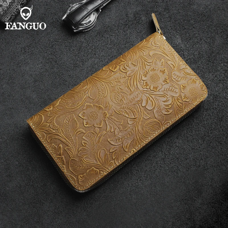 FANGUO Genuine Leather Clutch Wallet Retro Coin Purse Long Handbag With Cell Phone Bags Card Holder Clutch Wallets Pocket
FANGUO Genuine Leather Clutch Wallet Retro Coin Purse Long Handbag With Cell Phone Bags Card Holder Clutch Wallets Pocket
