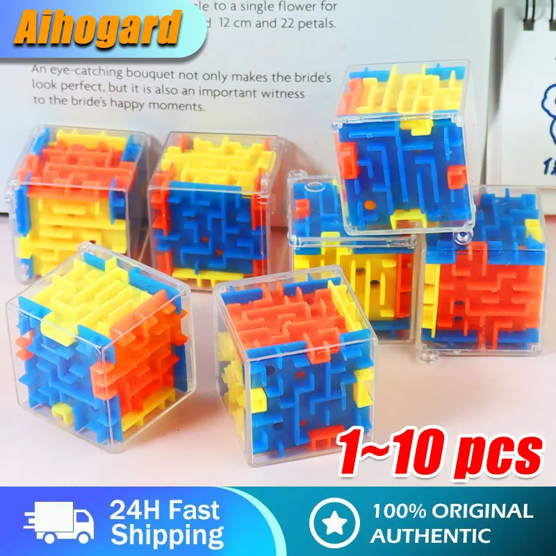

1 ~ 10 шт. 3D лабиринт, магический куб, шестисторонняя прозрачная головоломка, скоростной куб, вращающийся шар, волшебные кубики, лабиринт, игрушки для детей, подарки