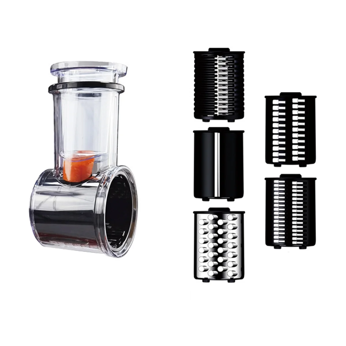 

Stainless Steel Slicer/Shredder Attachment for KitchenAid Stand Mixer with 5 Blade Vegetable Slicer, Salad Maker