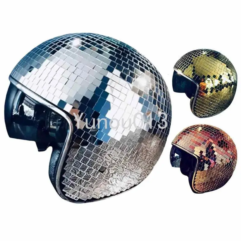 Ball Helmet Silver Mask Cool Safe Motorcycle Helmet with Mirror Shading Motorcycle Equipment for DJ Club Stage Bar Party Disco
Ball Helmet Silver Mask Cool Safe Motorcycle Helmet with Mirror Shading Motorcycle Equipment for DJ Club Stage Bar Party Disco