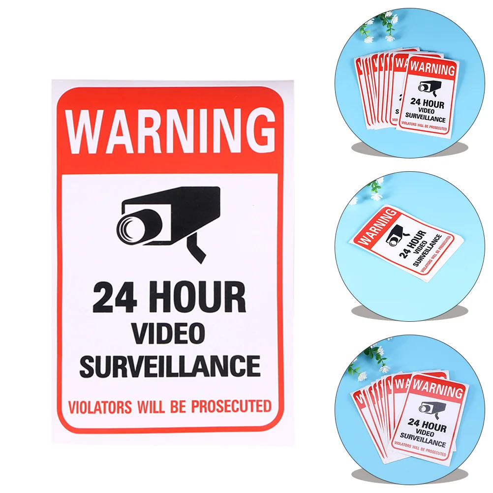 20 Pcs Emblems Monitor Warning Stickers Outdoor Video Surveillance Sign Weather Resistance Adhesive
20 Pcs Emblems Monitor Warning Stickers Outdoor Video Surveillance Sign Weather Resistance Adhesive