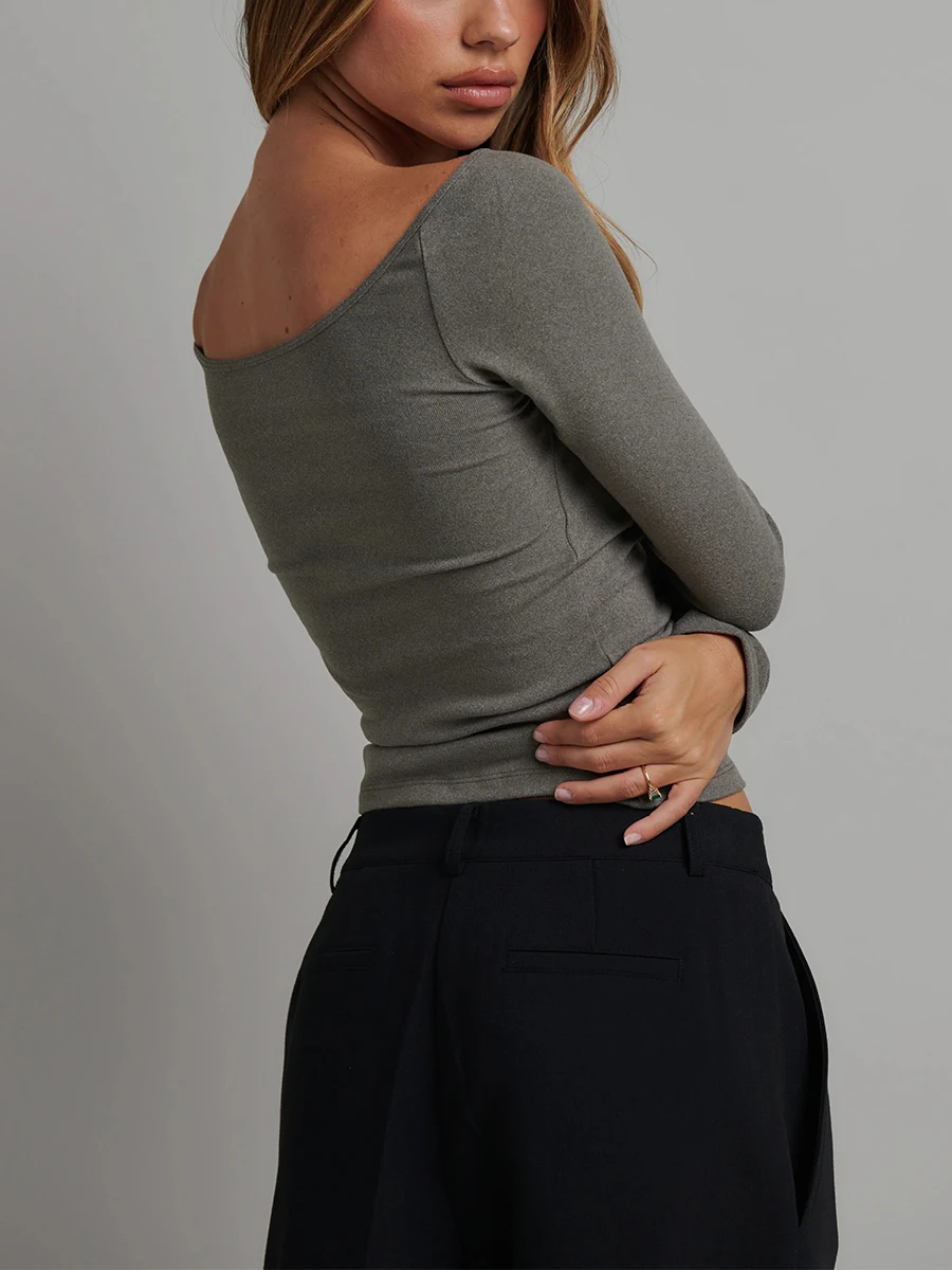 Women Casual Crop Top Cut Out Skinny T Shirt Long Sleeve Slim Fit Tops Trendy Solid Color Basic Tee Streetwear
Women Casual Crop Top Cut Out Skinny T Shirt Long Sleeve Slim Fit Tops Trendy Solid Color Basic Tee Streetwear