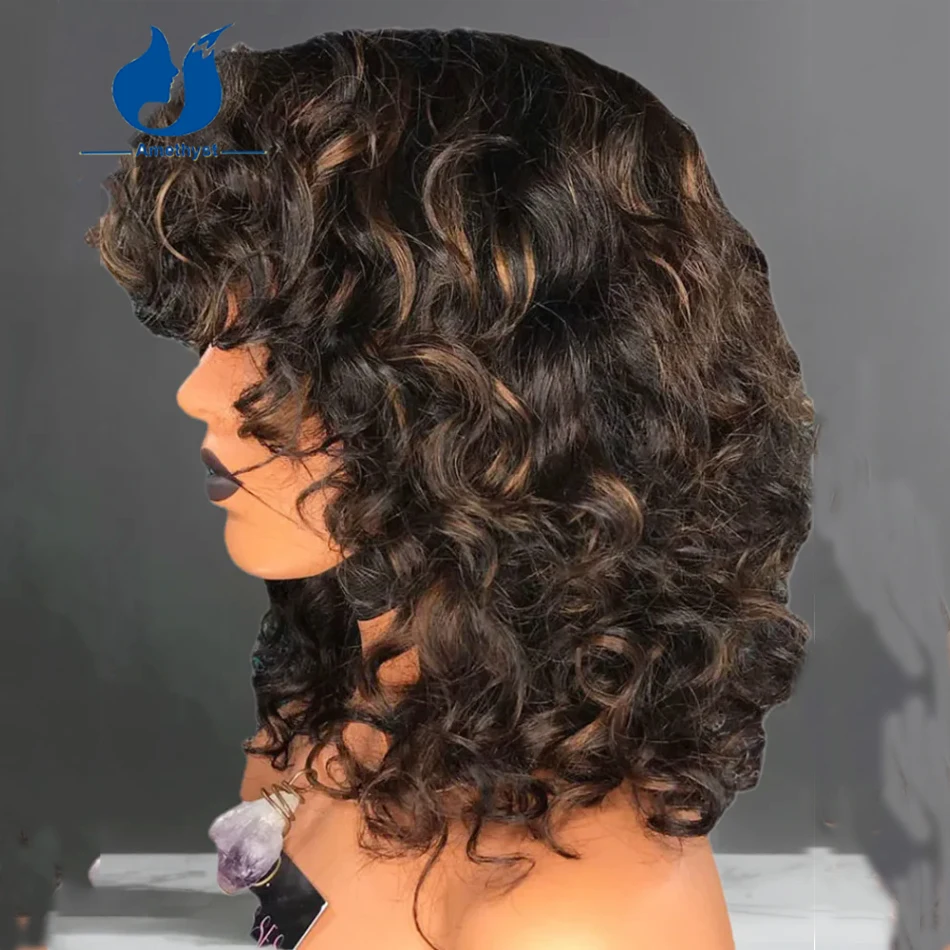 Парик с аметистовой кожей головы для женщин, свободные Кудрявые Волнистые искусственные волосы с челкой, бразильский короткий кудрявый Боб
Парик с аметистовой кожей головы для женщин, свободные Кудрявые Волнистые искусственные волосы с челкой, бразильский короткий кудрявый Боб