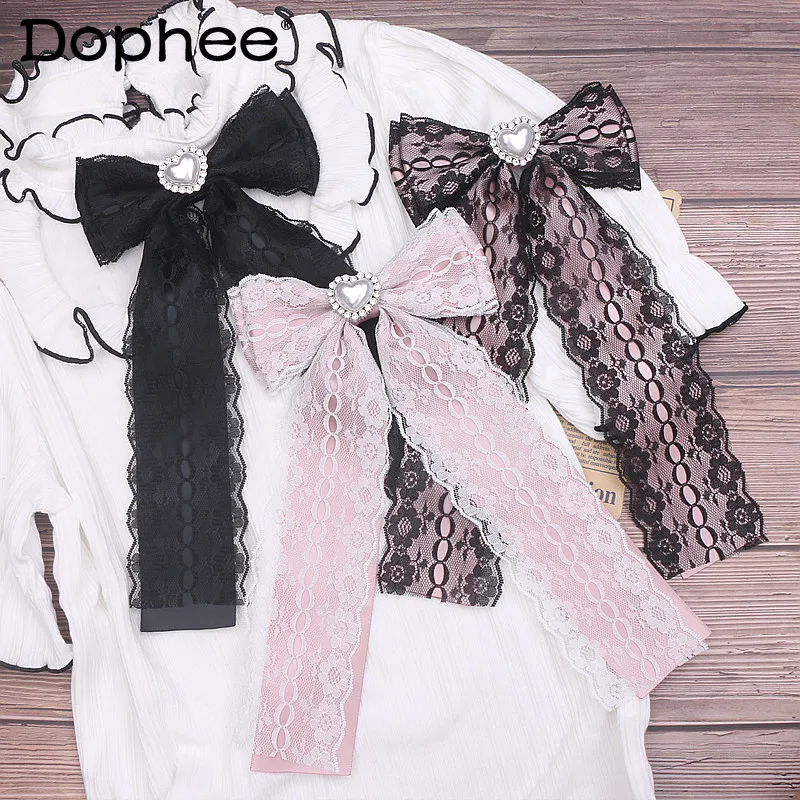 Handmade Fashionable Japanese Lolita Style Sweet and Cute Lady Mine Lace Big Bow Love Pearl Bow Tie Women Apparel Accessories
Handmade Fashionable Japanese Lolita Style Sweet and Cute Lady Mine Lace Big Bow Love Pearl Bow Tie Women Apparel Accessories
