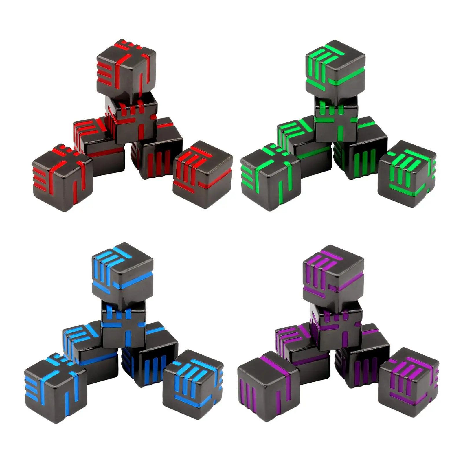 

Игрушка-пазл, многоцветный игровой набор, крутая развивающая игрушка, Забавный Уникальный дизайн, многогранные игральные кости, наборы для настольных игр, набор из 6 металлических костей