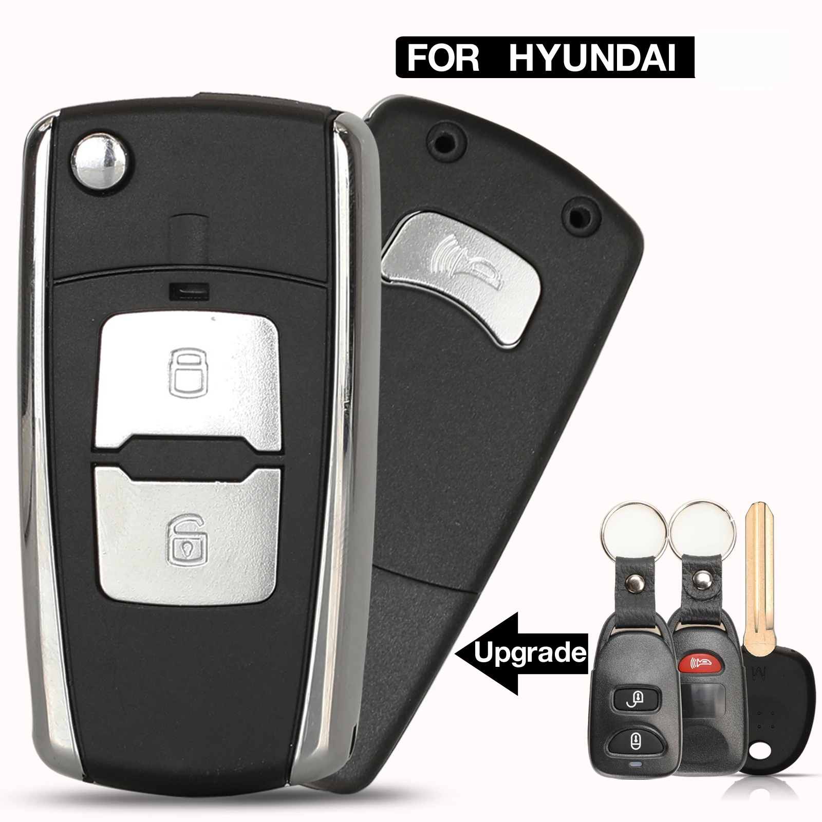 

Jingyuqin 3 кнопочный модифицированный складной откидной смарт-пульт дистанционного управления для автомобильного ключа чехол для Hyundai elantra 2011 Замена