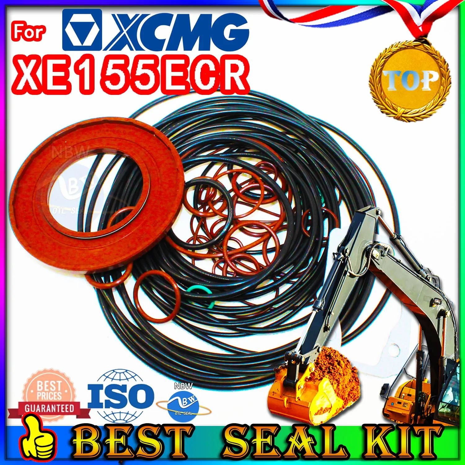 

For XCMG XE155ECR Oil Seal Repair Kit Boom Arm Bucket Excavator Hydraulic Cylinder Adjust Swing Gear Center Joint Gasket Nitrile