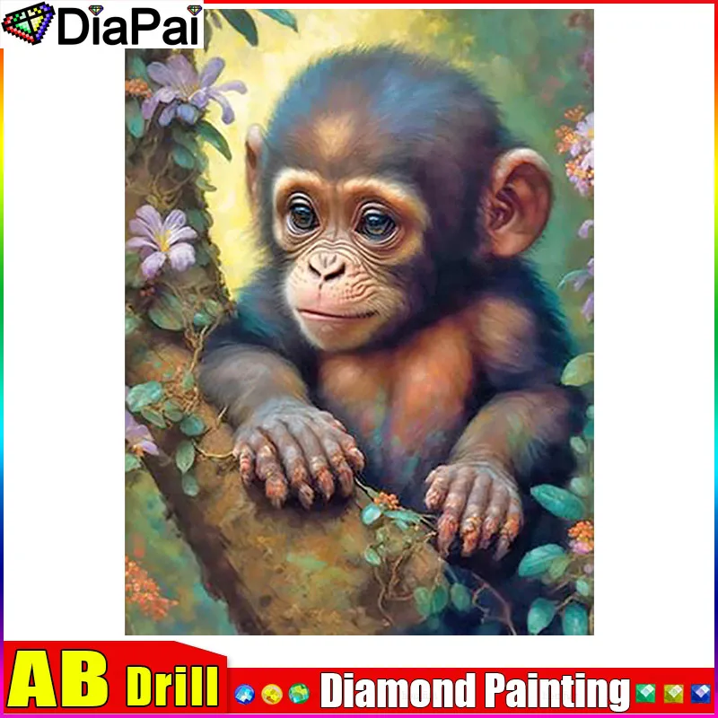 Набор для алмазной вышивки «животное обезьяна» 
Набор для алмазной вышивки «животное обезьяна»