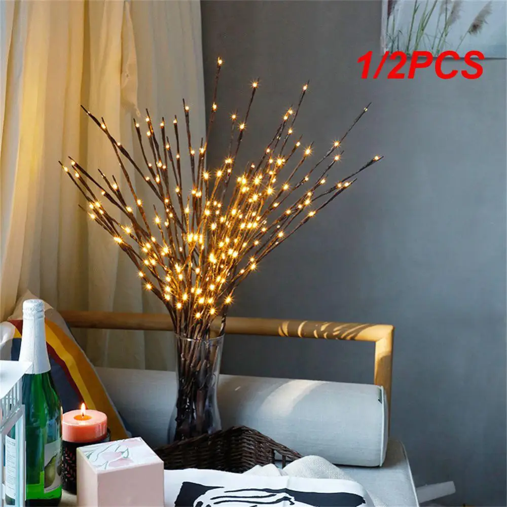 

1/2PCS Bulbs LED Willow Branch Lights Lamp Natural Tall Vase Filler Willow Twig Lighted Branch Christmas Wedding Decorative