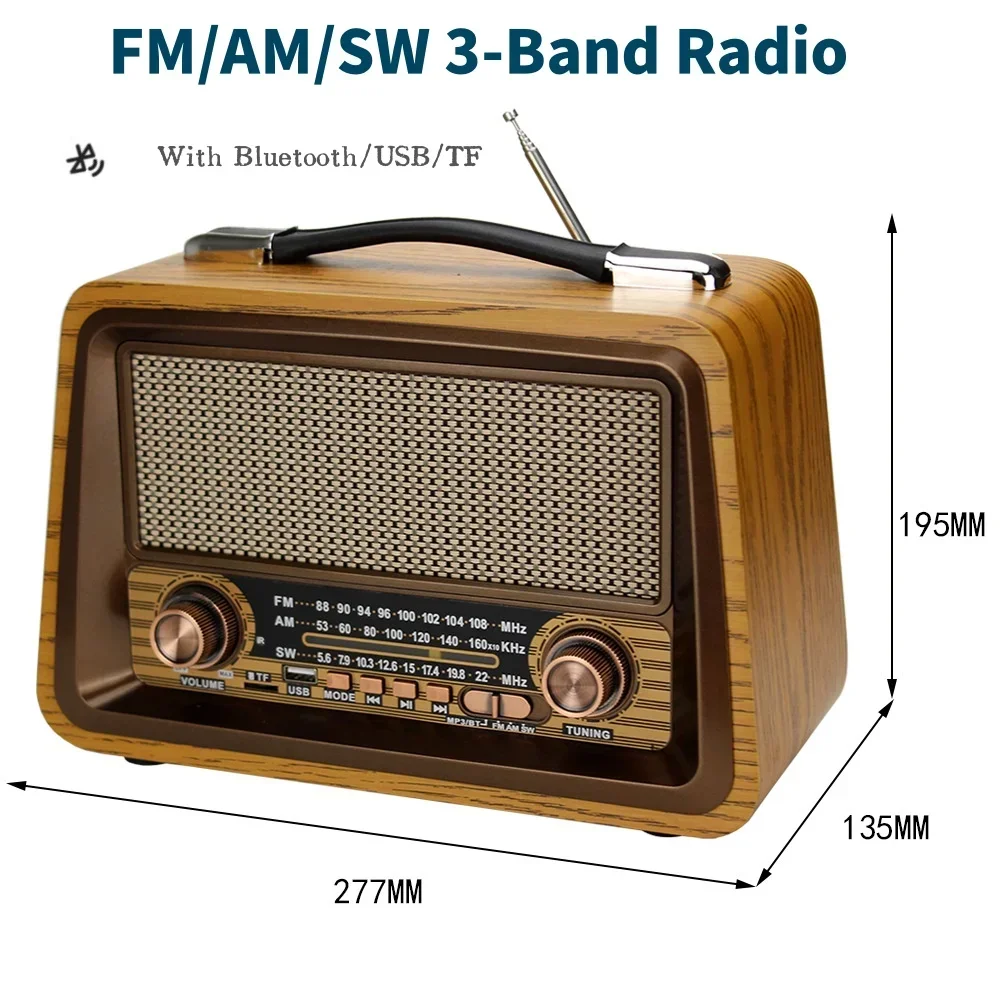 Wooden High Volume Audifonos Bluetooth Inalambrico Portable Wireless Bluetooth Speaker Desktop FM/AM 3-band Radio Classic Player
Wooden High Volume Audifonos Bluetooth Inalambrico Portable Wireless Bluetooth Speaker Desktop FM/AM 3-band Radio Classic Player