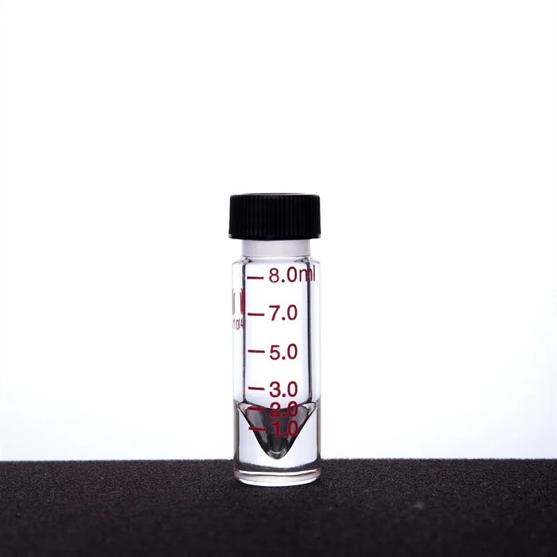 SYNTHWARE Thick walled threaded small bottle, Inner cone bottom, 1mL/3mL/5mL/8mL, With PTFE Gasket, Borosilicate glass
SYNTHWARE Thick walled threaded small bottle, Inner cone bottom, 1mL/3mL/5mL/8mL, With PTFE Gasket, Borosilicate glass