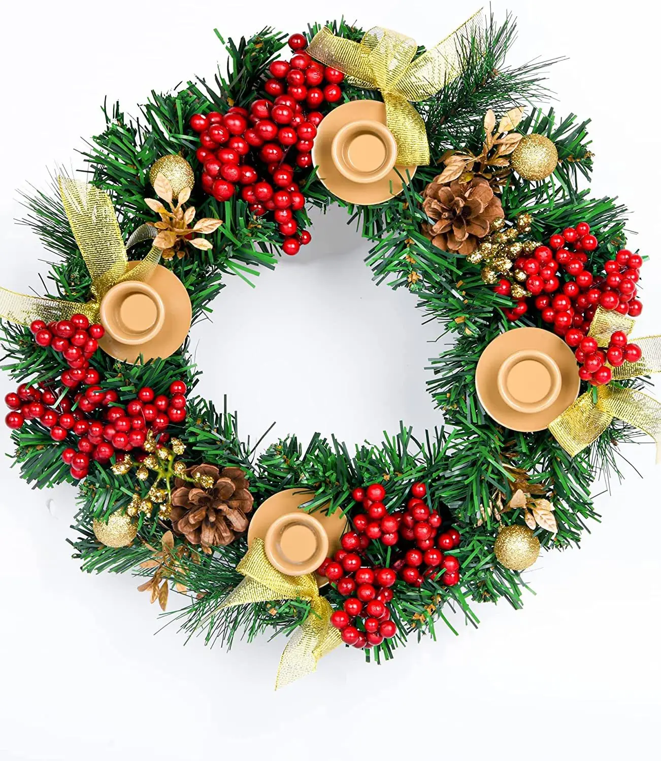 30cm Christmas Candlestick Wreath With 4 Candle Cups Candle Holder For Home Decorations Dining Table Door Wreath Decor 2024
30cm Christmas Candlestick Wreath With 4 Candle Cups Candle Holder For Home Decorations Dining Table Door Wreath Decor 2024