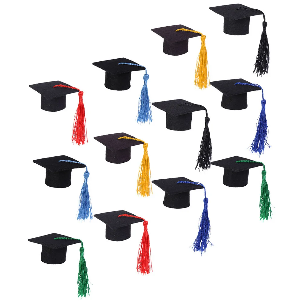 6/12pcs Mini Graduation Cap Wine Bottle Bouquet Graduation Tassel Hat Doctoral Cap Topper Party Decoration 
6/12pcs Mini Graduation Cap Wine Bottle Bouquet Graduation Tassel Hat Doctoral Cap Topper Party Decoration