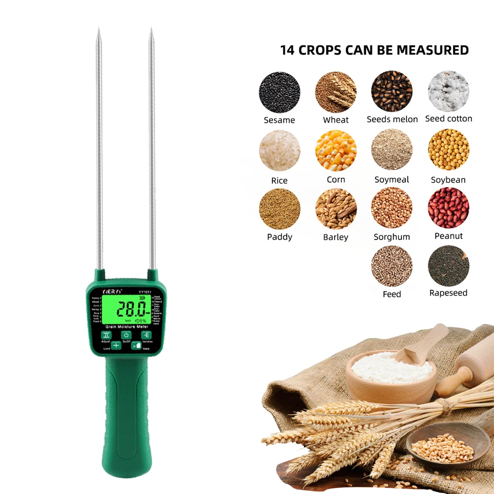 New Digital Moisture Meter Cereal Moisture Meter Smart Sensor For Use In Corn Wheat Rice Grains Wheat Flour Monkfish Seed
New Digital Moisture Meter Cereal Moisture Meter Smart Sensor For Use In Corn Wheat Rice Grains Wheat Flour Monkfish Seed