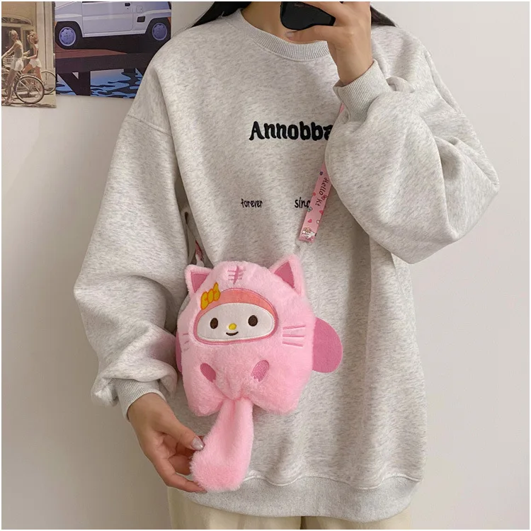 Sanrio Cinnamoroll Kuromi Mymelody kawaii Anime плюшевая Сумка-Кроссбоди Мультяшные мягкие куклы игрушки сумки через плечо подарок на день рождения
Sanrio Cinnamoroll Kuromi Mymelody kawaii Anime плюшевая Сумка-Кроссбоди Мультяшные мягкие куклы игрушки сумки через плечо подарок на день рождения