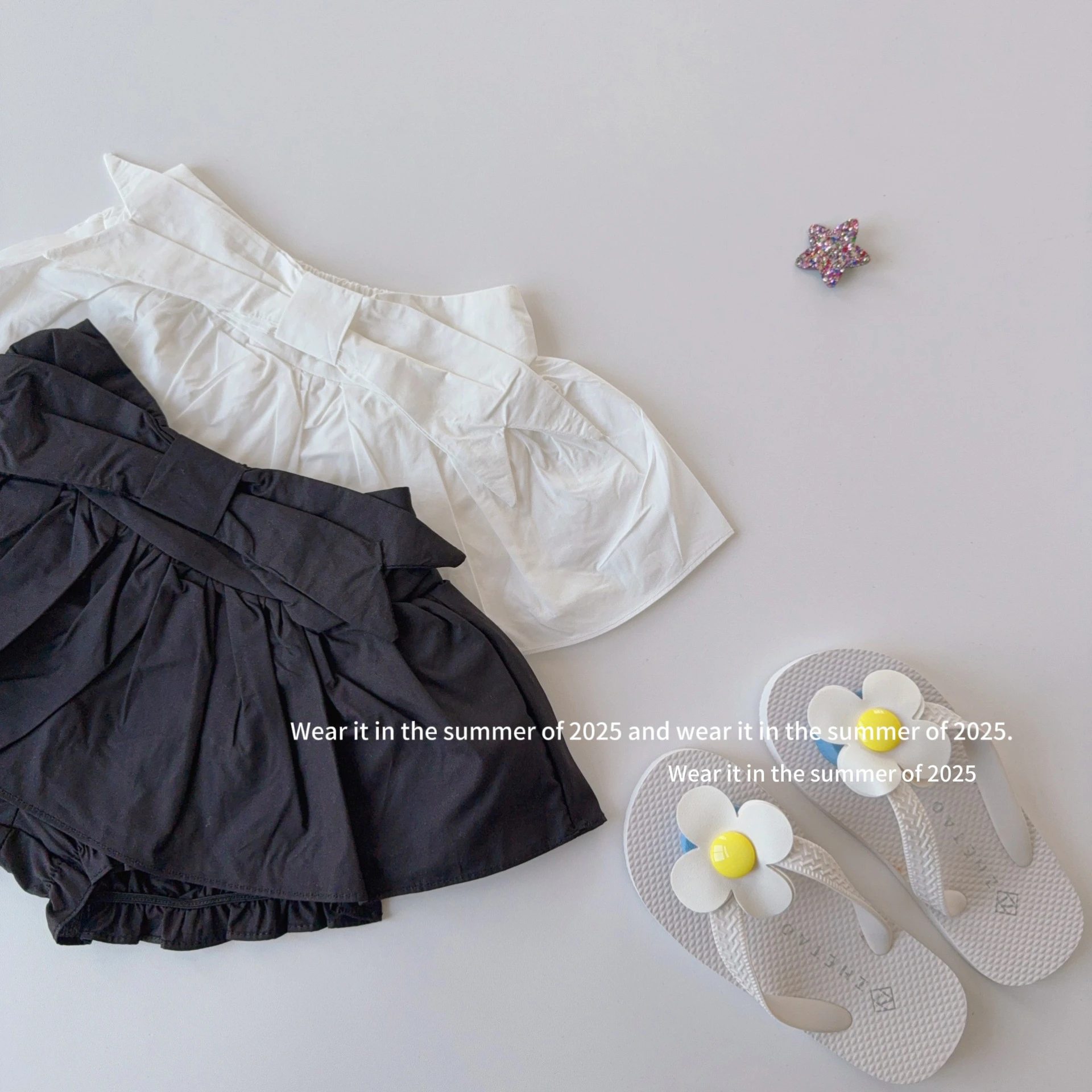 2025 Summer New Girls Cute Bow Skirts Solid Children Casual Shorts Versatile Skirts Baby Girls Culottes Cotton Kids Clothes 7 S8a0f467b37e04688b301eb19df363f10M