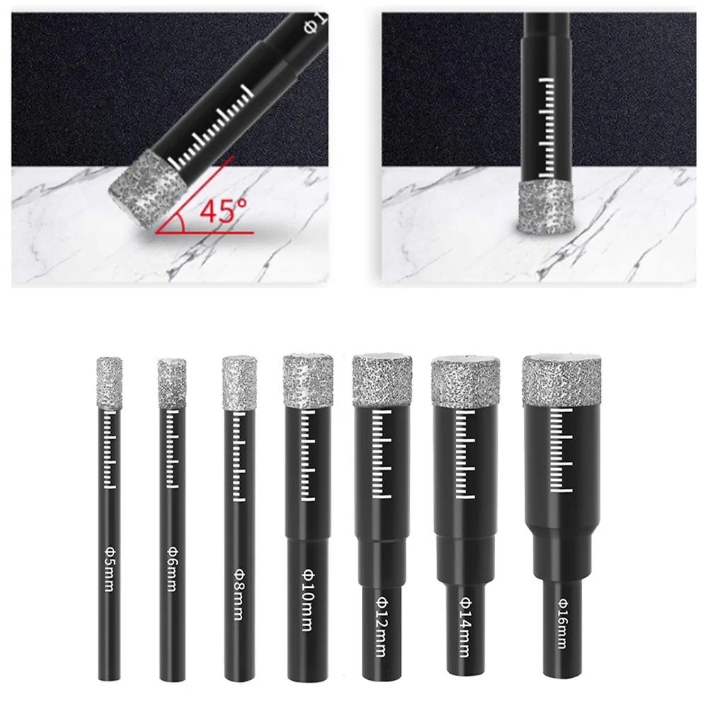Diamond Dry Drill Bit 5-16mm Round Handle Dry Brazed Drill Bit Hole Saw For Marble Ceramic Power Tool Accessories
Diamond Dry Drill Bit 5-16mm Round Handle Dry Brazed Drill Bit Hole Saw For Marble Ceramic Power Tool Accessories