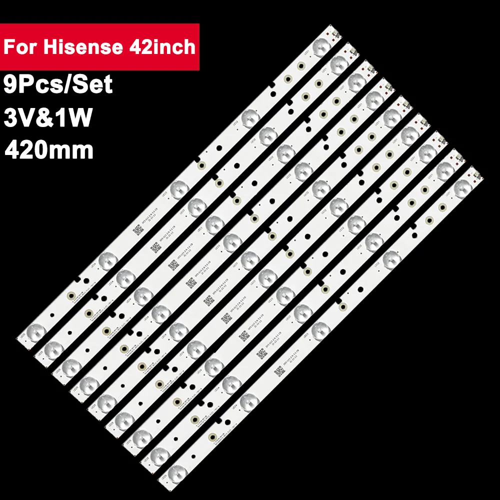9pcs Led Backlight TV For Hisense 42inch SVH420A72-REV3-5LED-130114 LED42K30JD LED42K20JD LED42EC260JD LED42EC110JD LED42EC290N 
9pcs Led Backlight TV For Hisense 42inch SVH420A72-REV3-5LED-130114 LED42K30JD LED42K20JD LED42EC260JD LED42EC110JD LED42EC290N