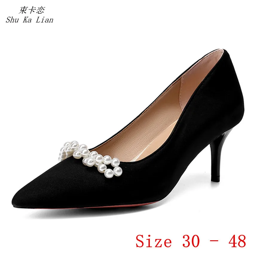 

High Heels Women High Heel Shoes Pumps Stiletto Woman Party Wedding Shoes Kitten Heels Plus Size 30 31 32 - 42 43 44 45 46 47 48