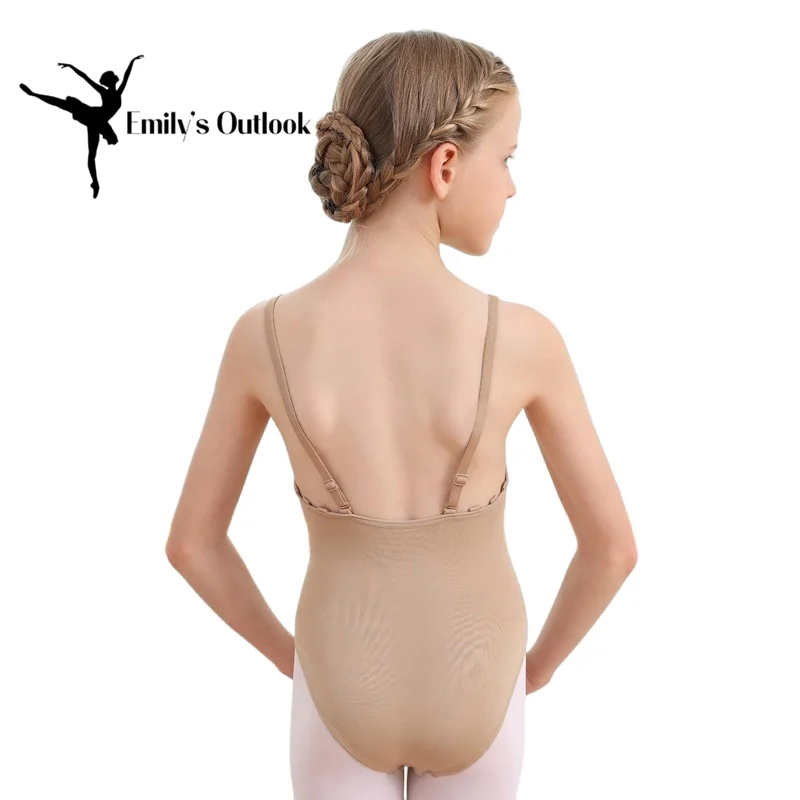 Girl's Camisole Leotard With Adjustable Straps Transition Team Basic Nude Seamless Undergarment for Dance Ballet Gymnastics Kids
Girl's Camisole Leotard With Adjustable Straps Transition Team Basic Nude Seamless Undergarment for Dance Ballet Gymnastics Kids