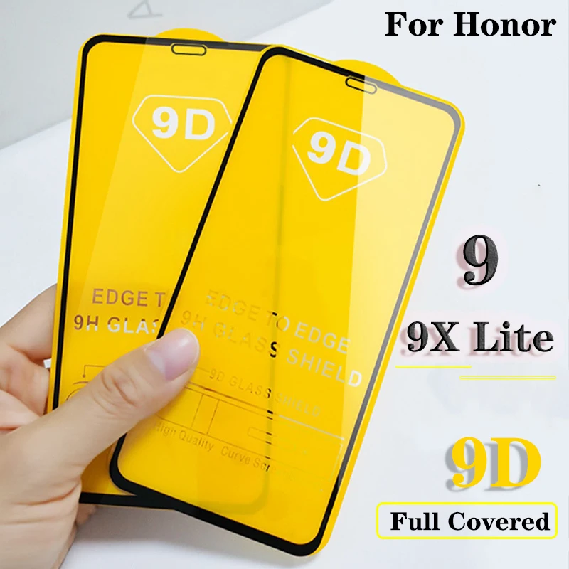 

9D Tempered Glass for Huawei Honor 9X Full Cover for Huawei Honor 9 X Lite Screen Protector Honor9 9x lite X9 Light