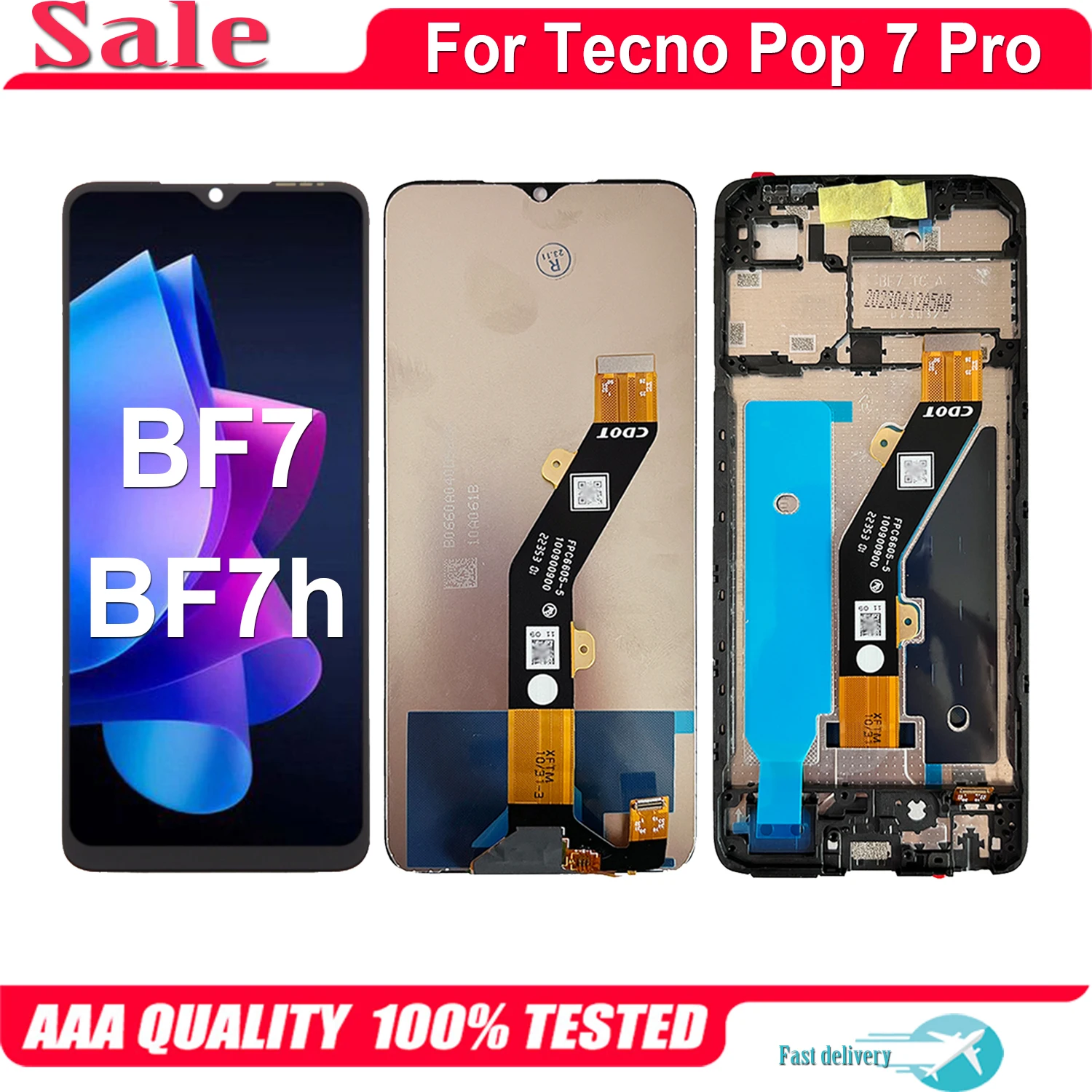 ЖК-дисплей 6,6 дюйма для Tecno Pop 7 Pro BF7 BF7h, запасной дисплей для Tecno Pop7 Pro
ЖК-дисплей 6,6 дюйма для Tecno Pop 7 Pro BF7 BF7h, запасной дисплей для Tecno Pop7 Pro