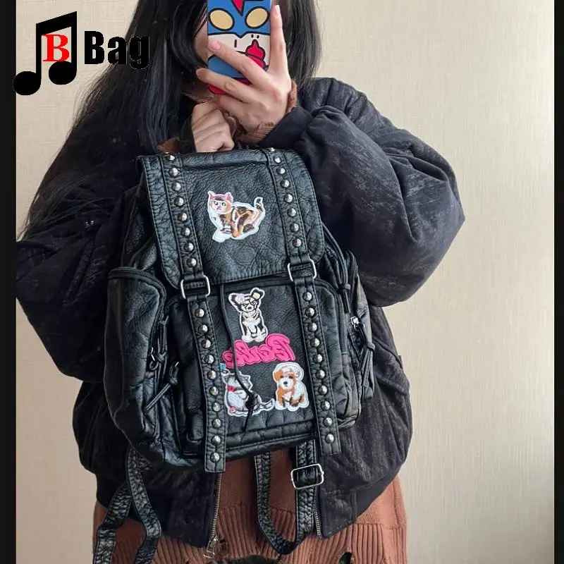 Y2K готические женские пряные сумки для девушек в стиле Панк Harajuku с пряжкой из кошачьей кожи с заклепками винтажный кожаный рюкзак сумка тоут
Y2K готические женские пряные сумки для девушек в стиле Панк Harajuku с пряжкой из кошачьей кожи с заклепками винтажный кожаный рюкзак сумка тоут