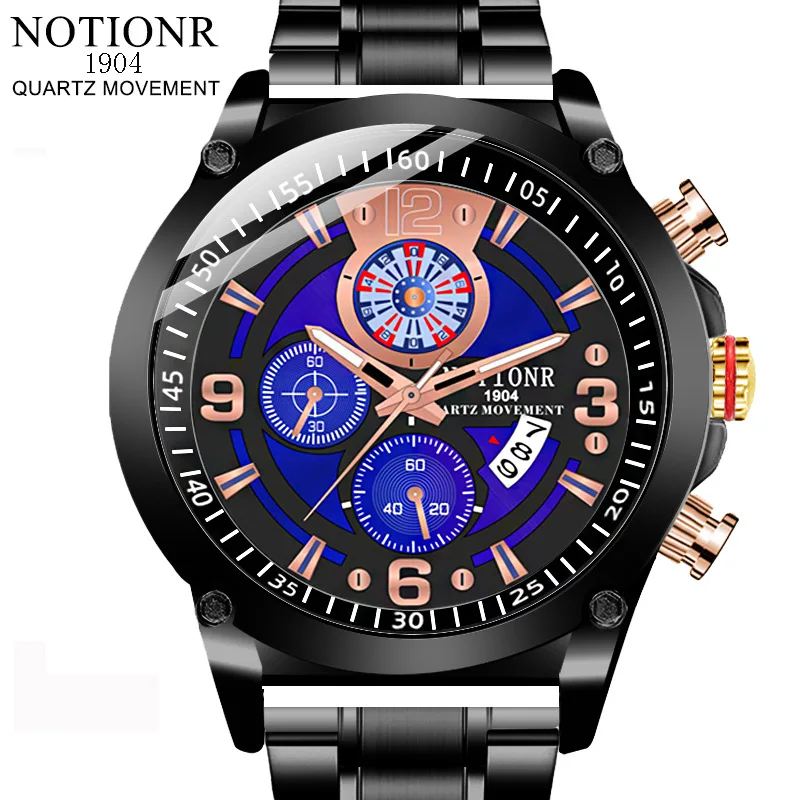 New Casual Men's Stainless Steel Watches Waterproof Sports Men's Watches Luminous Watches Men's Calendar Quartz Watches Relojes
New Casual Men's Stainless Steel Watches Waterproof Sports Men's Watches Luminous Watches Men's Calendar Quartz Watches Relojes