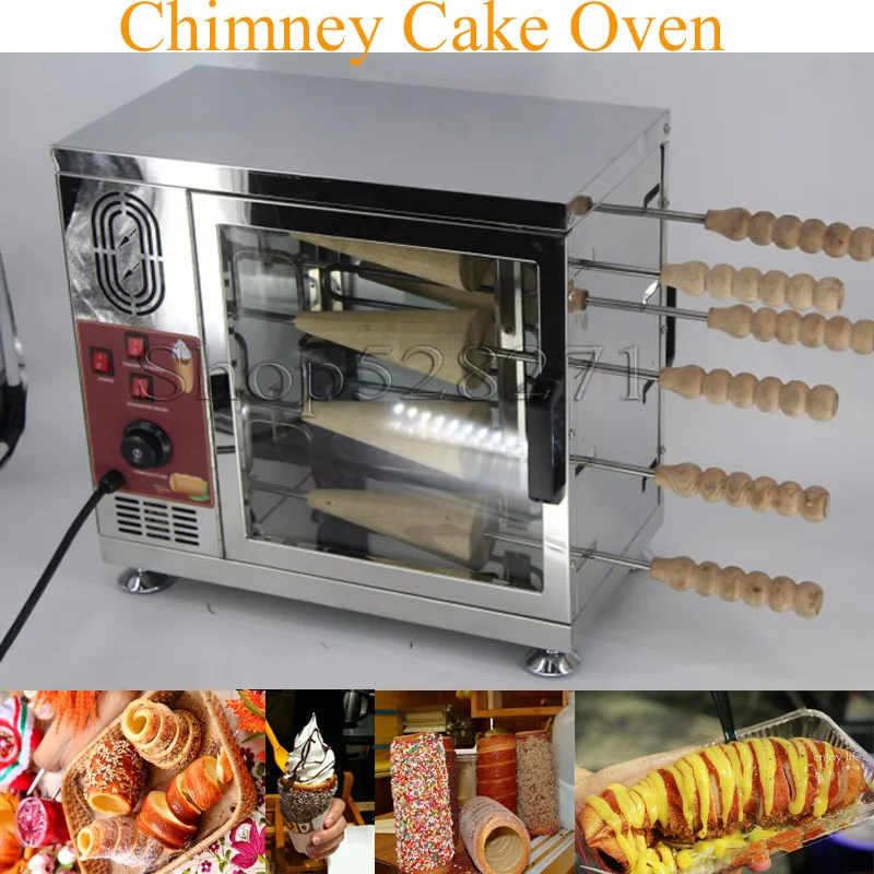 

PBOBP Chimney Roll Cake Machine Prague Chimney Bread Maker Desktop Ice Cream Chimney Roll Oven