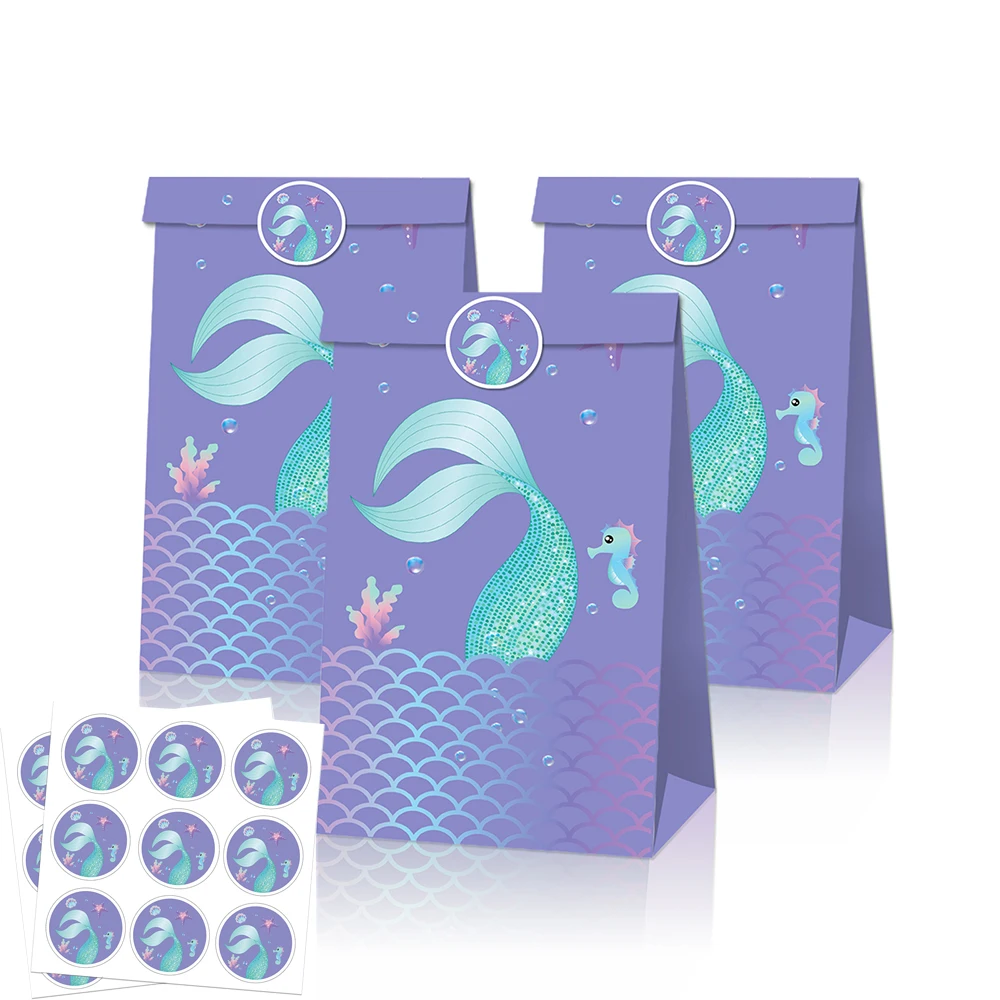 LB101 12Pcs Kids Sweet Cartoon Sea Mermaid Happy Birthday Party Candy Pack Kraft Paper Gift Bags Baby Shower Party Decorations
LB101 12Pcs Kids Sweet Cartoon Sea Mermaid Happy Birthday Party Candy Pack Kraft Paper Gift Bags Baby Shower Party Decorations