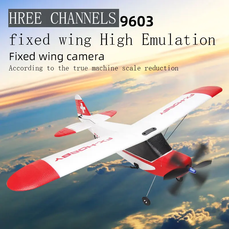 

Electronic Remote Control J3 Rc Plane 2.4ghz 3ch Fx9603 Epp 520mm Fixed Wingspan Rc Glider Aircraft Toy For Boys Children's Gift