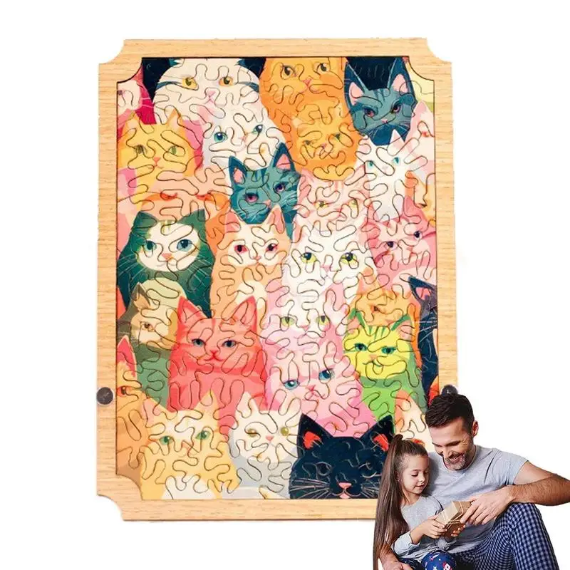 

Puzzle Cat Unique Cat Wooden Puzzles Challenging Brain Puzzles Unique Cat Jigsaw Wooden Puzzles For Adults Men Women