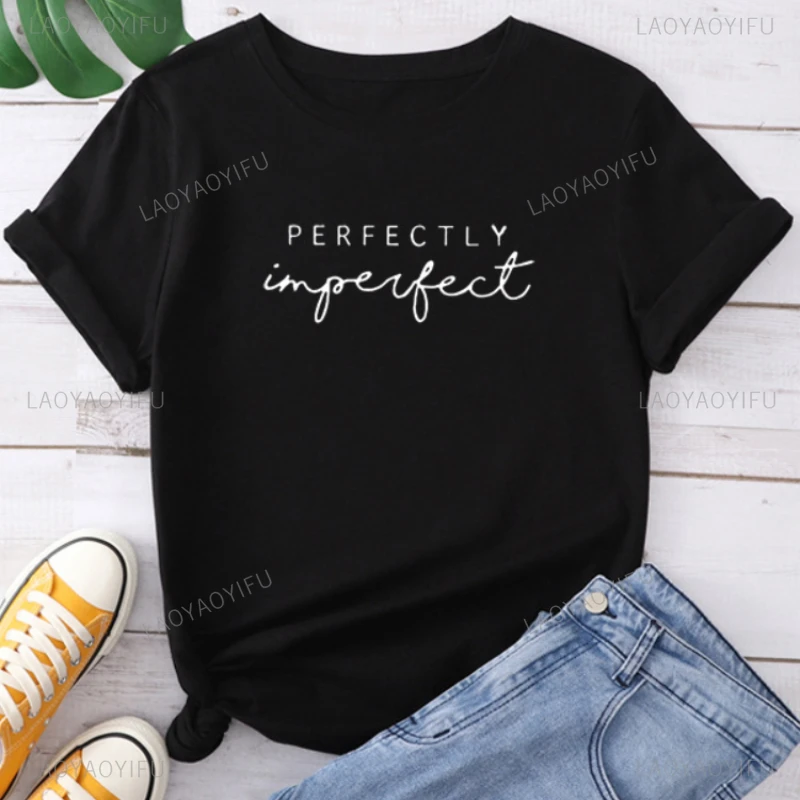 Идеальная Несовершенная женская футболка с буквенным принтом Harajuku, повседневная хлопковая футболка с коротким рукавом, женская летняя универсальная одежда для девушек
Идеальная Несовершенная женская футболка с буквенным принтом Harajuku, повседневная хлопковая футболка с коротким рукавом, женская летняя универсальная одежда для девушек