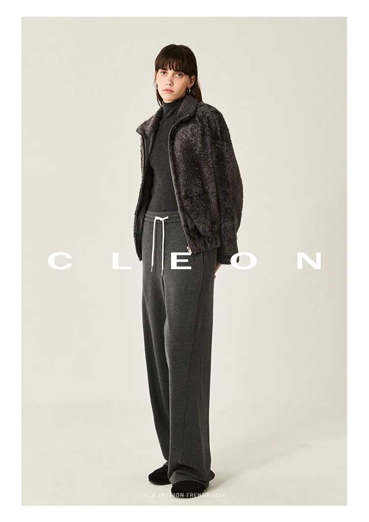 High-end Luxury Lacon Lamb Fur Cropped Winter Jackets for Women 2025 Simple Stand Collar Genuine Leather Real Fur Shearling Coat High-end Luxury Lacon Lamb Fur Cropped Winter Jackets for Women 2025 Simple Stand Collar Genuine Leather Real Fur Shearling Coat