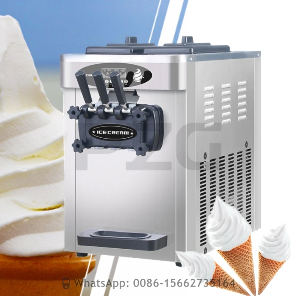 Auto-Cleaning 2 Air Compressors Fresh Cooling 36-42L/H Soft Ice Cream Making Machine 3 Flavors Soft Serve Machine 
Auto-Cleaning 2 Air Compressors Fresh Cooling 36-42L/H Soft Ice Cream Making Machine 3 Flavors Soft Serve Machine