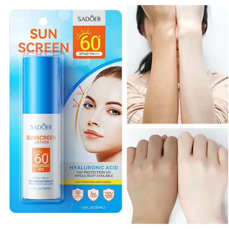 SPF60+ Sunscreen Lotion Whitening Sun Cream Sunblock Skin Protective Cream Anti Sun Facial Protection Cream Uv Protection
SPF60+ Sunscreen Lotion Whitening Sun Cream Sunblock Skin Protective Cream Anti Sun Facial Protection Cream Uv Protection