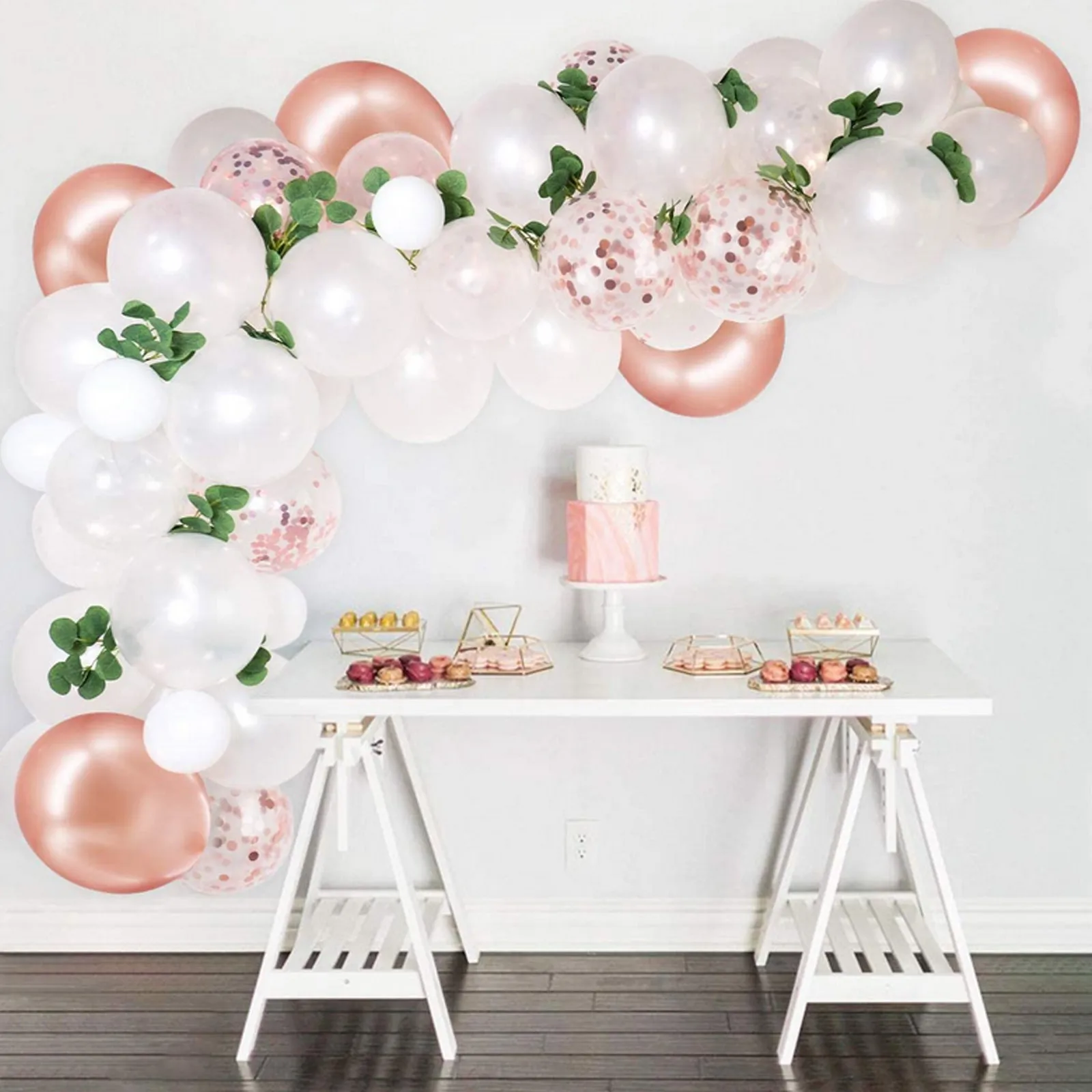Behogar Rose Gold and White Latex Balloons Set Balloon Arch Garland Kit for Wedding Birthday Party Baptism Party Decoration 
Behogar Rose Gold and White Latex Balloons Set Balloon Arch Garland Kit for Wedding Birthday Party Baptism Party Decoration