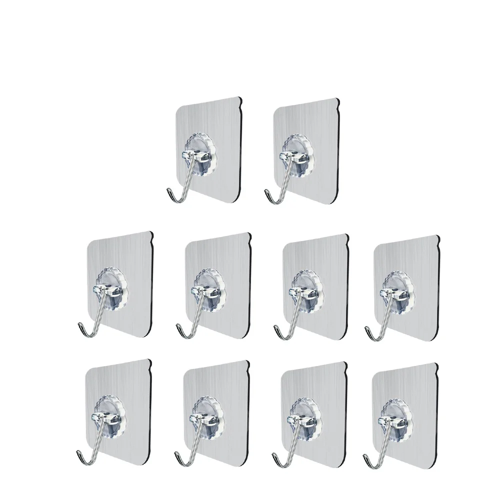 

Adhesive Hooks Strong Bearing Viscose Hook Sucker Waterproof Wall Hooks No Nail Sticky Hangers for Bathroom Kitchen