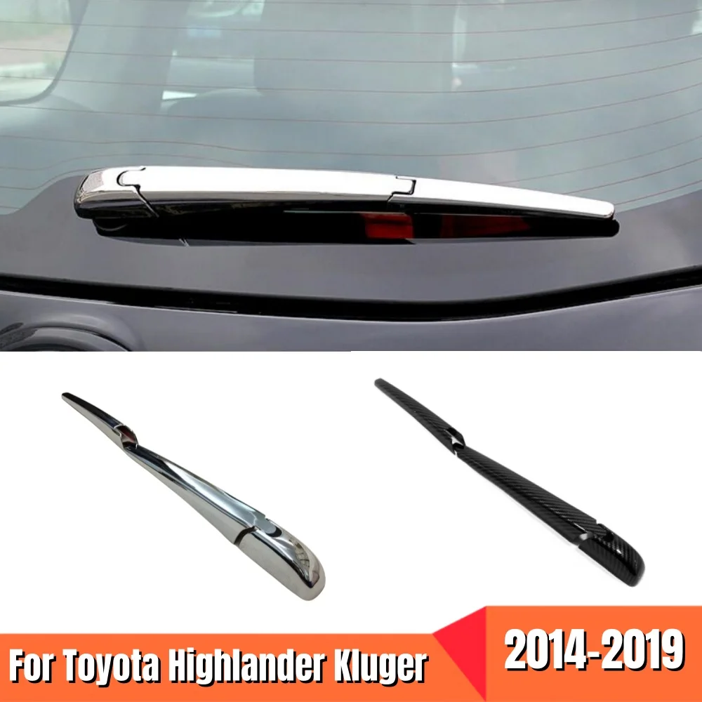 

ABS Chrome Car Rear Window Rain Wiper Covers Trims For Toyota Highlander Kluger 2014 -2016 2017 2018 2019 Styling Accessories