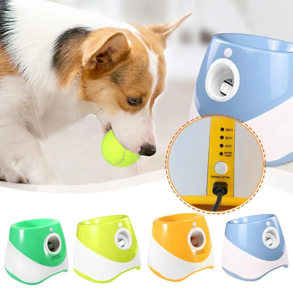 

Outdoor Elastic Tennis Pet Ball Launcher Pet Dogs Chase Toy Mini Tennis Throwing Pinball Machine Fun Interactive Throw Device