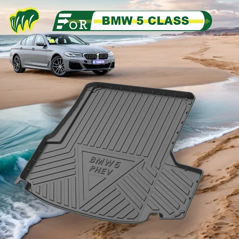 

Подходящий под заказ коврик для багажника автомобиля для BMW 5 класс 16 17 18 2019 2020 2006-2023 всесезонный коврик для груза 3D форменный лазерный измеритель подкладки для багажника