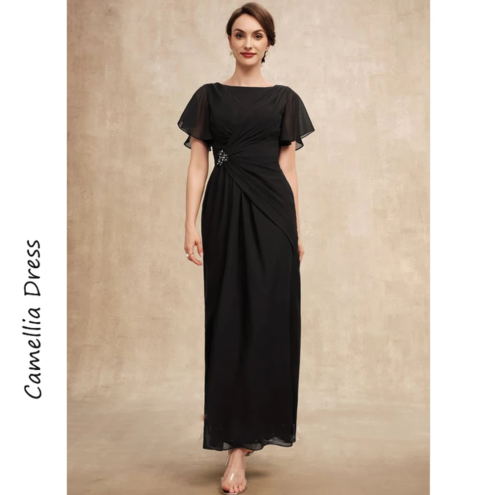 Simple Scoop Neck Mother Of The Bride Dress A Line Formal Dresses Chiffon With Beading Pleated Vestidos Mae Da Noiva Casamentos
Simple Scoop Neck Mother Of The Bride Dress A Line Formal Dresses Chiffon With Beading Pleated Vestidos Mae Da Noiva Casamentos