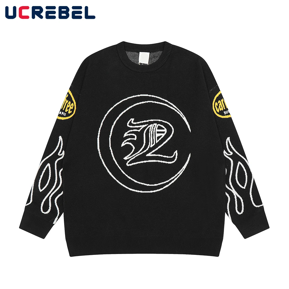 High Street Jacquard Knitted Sweater Mens Autumn Loose Crew Neck Long Sleeve Pullover Men Clothes
High Street Jacquard Knitted Sweater Mens Autumn Loose Crew Neck Long Sleeve Pullover Men Clothes
