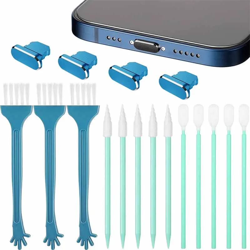 17Pcs Universal Mobile Phone Metal Dust Plug Portable Phone Charging Port Screen Clean Brush Professional Phone Cleaner Tool Set
17Pcs Universal Mobile Phone Metal Dust Plug Portable Phone Charging Port Screen Clean Brush Professional Phone Cleaner Tool Set