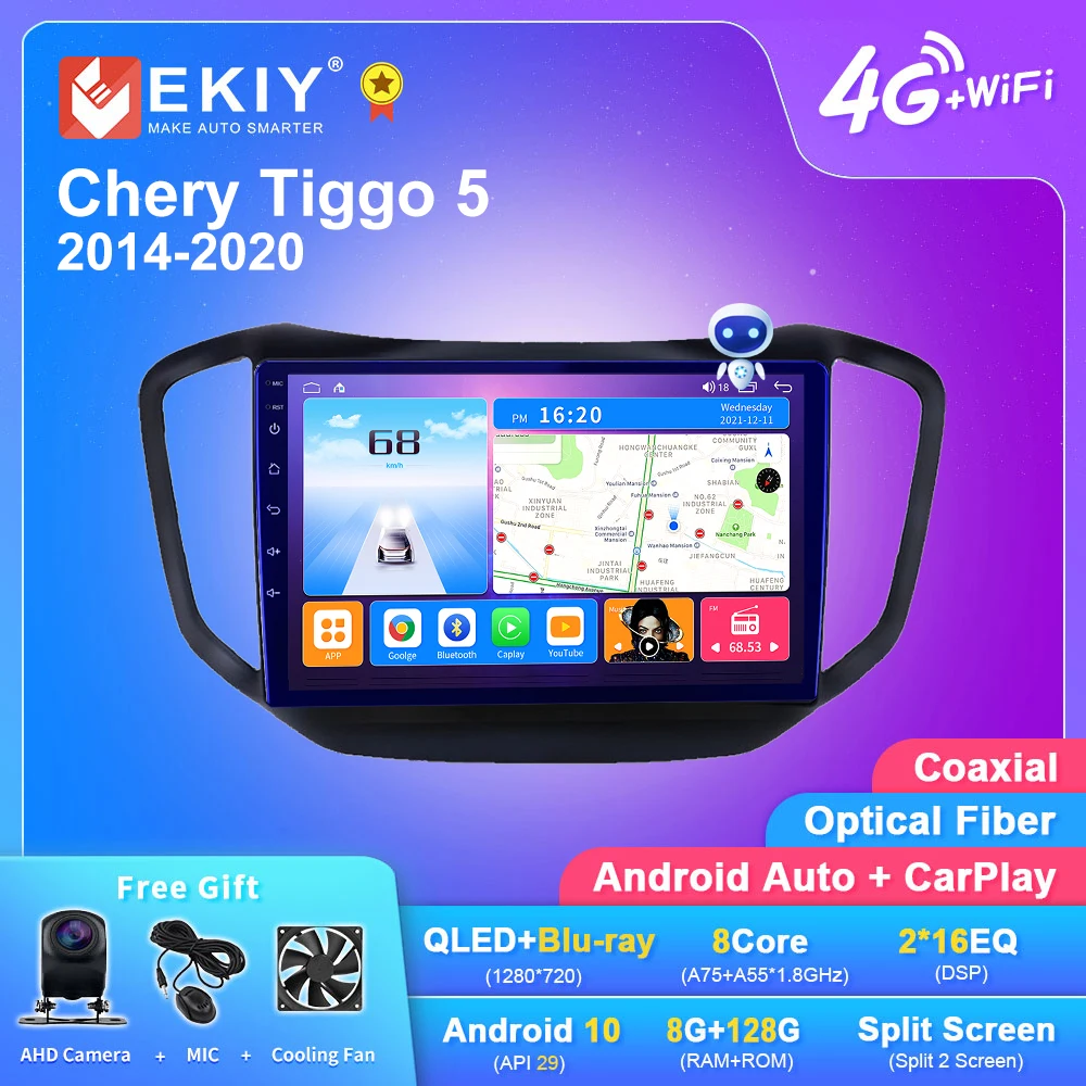 EKIY T7 Android 10 Car Radio For Chery Tiggo 5 2014-2020 Car Multimedia Video Player No 2din Carplay Navigation GPS Head Unit HU
EKIY T7 Android 10 Car Radio For Chery Tiggo 5 2014-2020 Car Multimedia Video Player No 2din Carplay Navigation GPS Head Unit HU