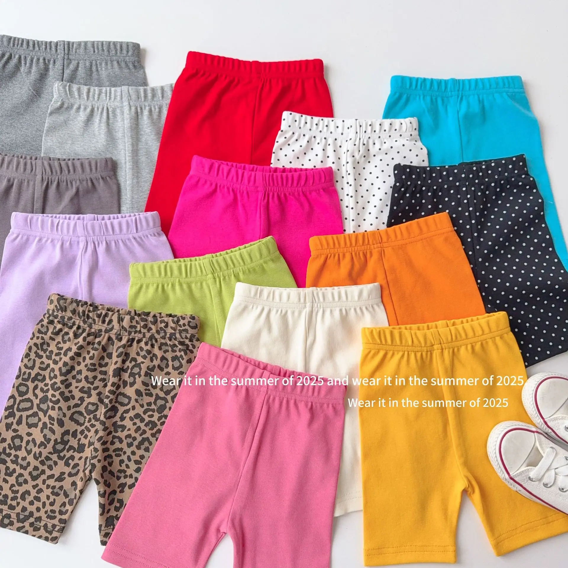 2025 Summer New Girls Shorts Yoga Pants Solid Casual Children Leggings Baby Girls Colorful Safety Pants Kids Anti Slip Shorts 9 S8a2babd8005d410ba5537a868141674bm