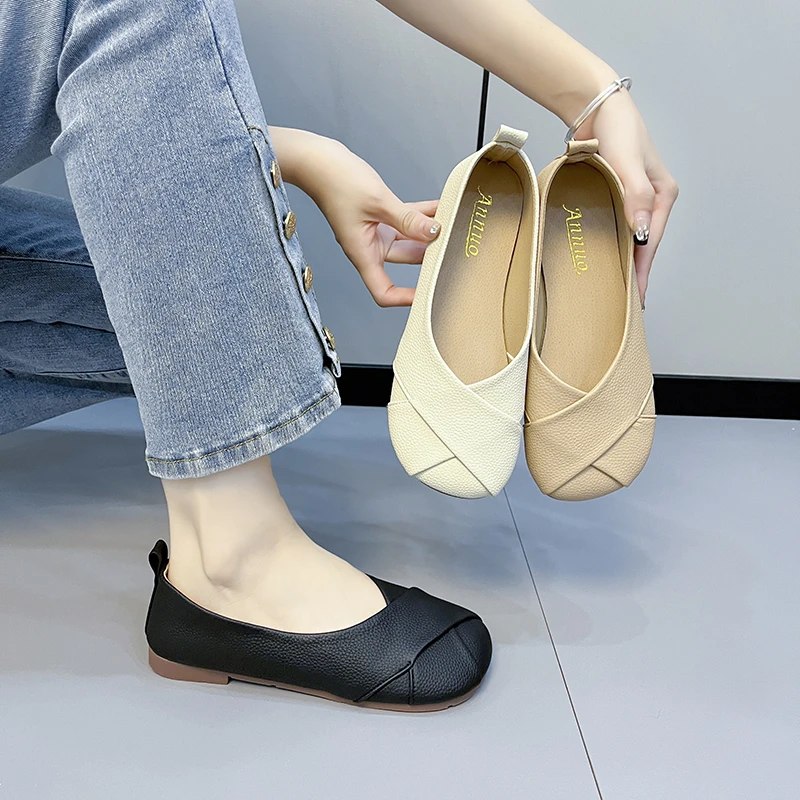 Women's Casual Slip on Leather Loafers 2023 Spring Autumn Fashion Ballet Shoes Comfort Round Toe Cute Flats Nurse Shoes Sneakers
Women's Casual Slip on Leather Loafers 2023 Spring Autumn Fashion Ballet Shoes Comfort Round Toe Cute Flats Nurse Shoes Sneakers