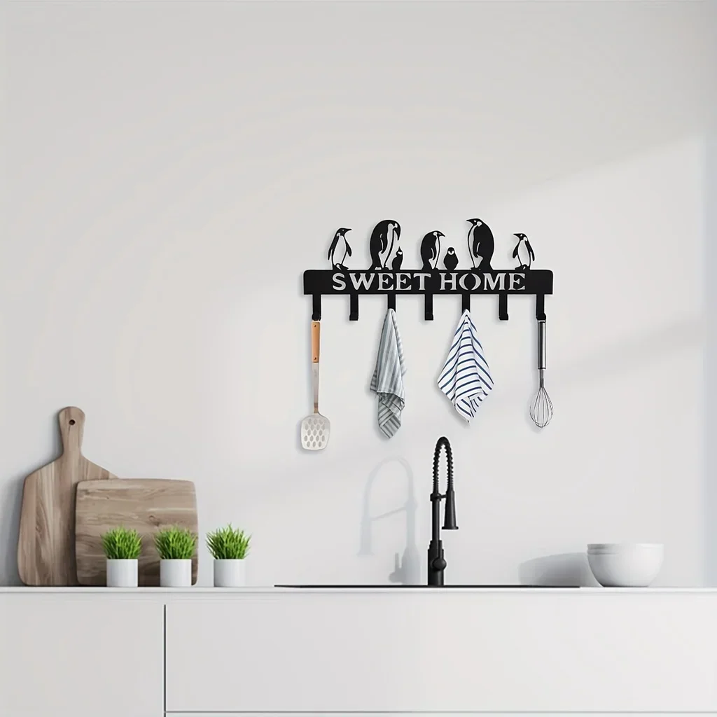 Metal Multi-Purpose Penguin Hook - Organizing Keys, Clothes Towels Use Multi-functional Decorative Metal Hangers Coat Rack
Metal Multi-Purpose Penguin Hook - Organizing Keys, Clothes Towels Use Multi-functional Decorative Metal Hangers Coat Rack