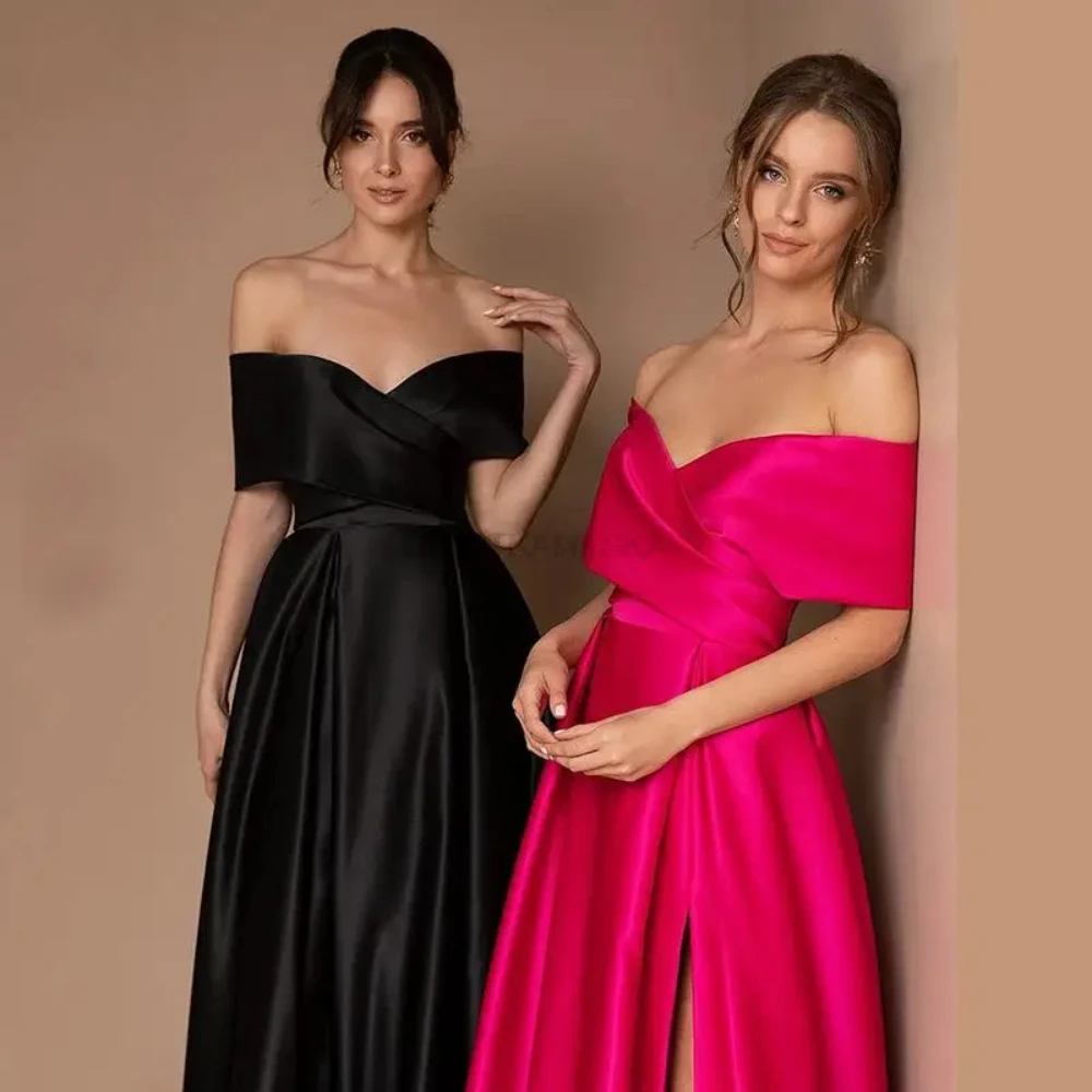 2024 New Evening Dresses Sweetheart A-Line Off Shoulder Party Prom Gowns Simple Lace Up Back Pleat Long Satin Custom Made E10007
2024 New Evening Dresses Sweetheart A-Line Off Shoulder Party Prom Gowns Simple Lace Up Back Pleat Long Satin Custom Made E10007