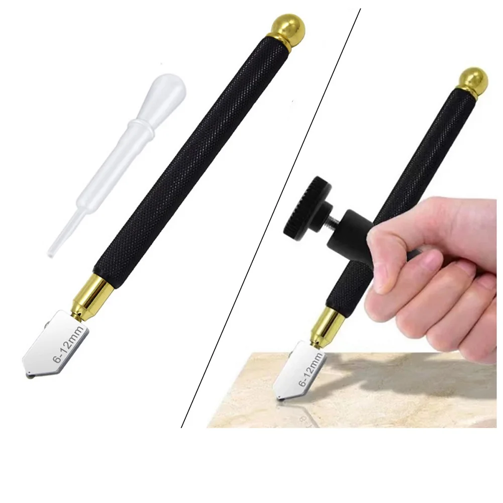2Pcs/set Diamond Glass Cutter Ceramic Tile Cutting Tools Carbide Tip Blade Glass Scoring DIY Hand Tool for 6-12mm Thick Glass
2Pcs/set Diamond Glass Cutter Ceramic Tile Cutting Tools Carbide Tip Blade Glass Scoring DIY Hand Tool for 6-12mm Thick Glass